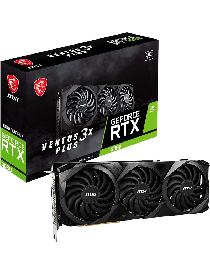 Scheda Video MSI Nvidia GeForce RTX 3080 10GB GDDR6X Ventus 3X Plus OC LHR