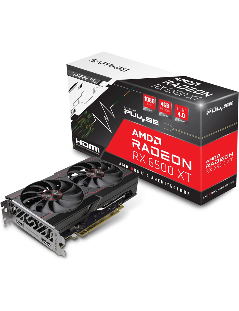 Scheda Video Sapphire Pulse AMD Radeon RX 6500 XT 4GB GDDR6 Gaming OC