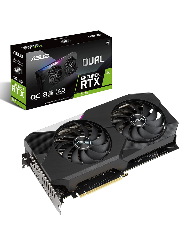 Scheda Video ASUS Nvidia GeForce RTX 3070 8GB GDDR6 Dual OC V2 LHR