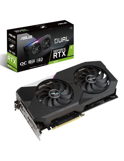 Scheda Video ASUS Nvidia GeForce RTX 3070 8GB GDDR6 Dual OC V2 LHR