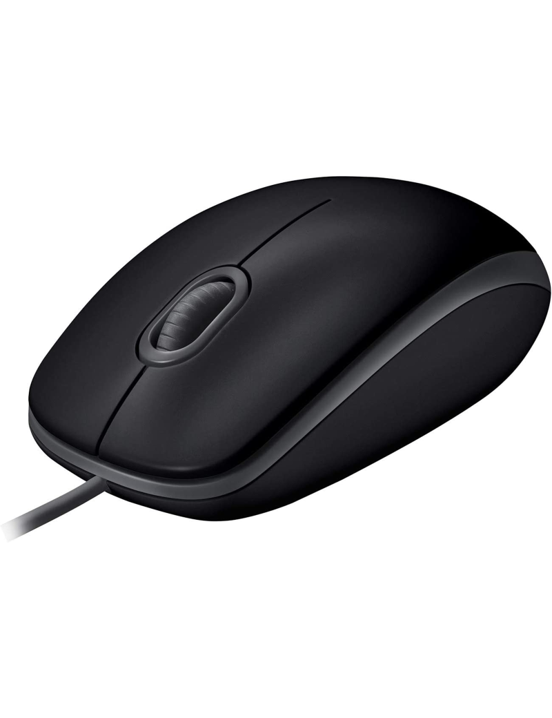 Mouse USB Logitech B110 Silent 3 Pulsanti Nero 1,8 Metri
