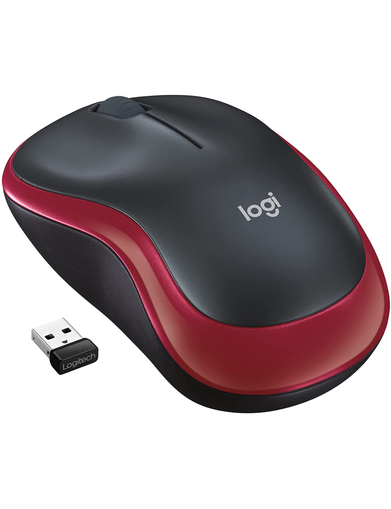 Mouse Wireless Logitech M185 Rosso