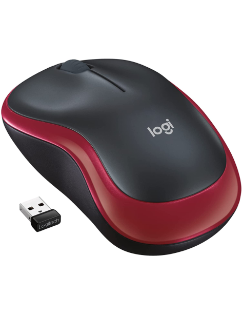 Mouse Wireless Logitech M185 Rosso