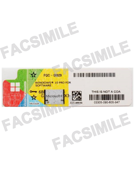 Windows 10 Professional 64 Bit Licenza Solo Etichetta