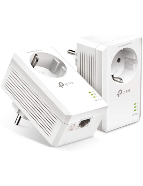 Kit Powerline TP-Link TL-PA7017P Con Presa Passante Schuko Ethernet 1000Mbps