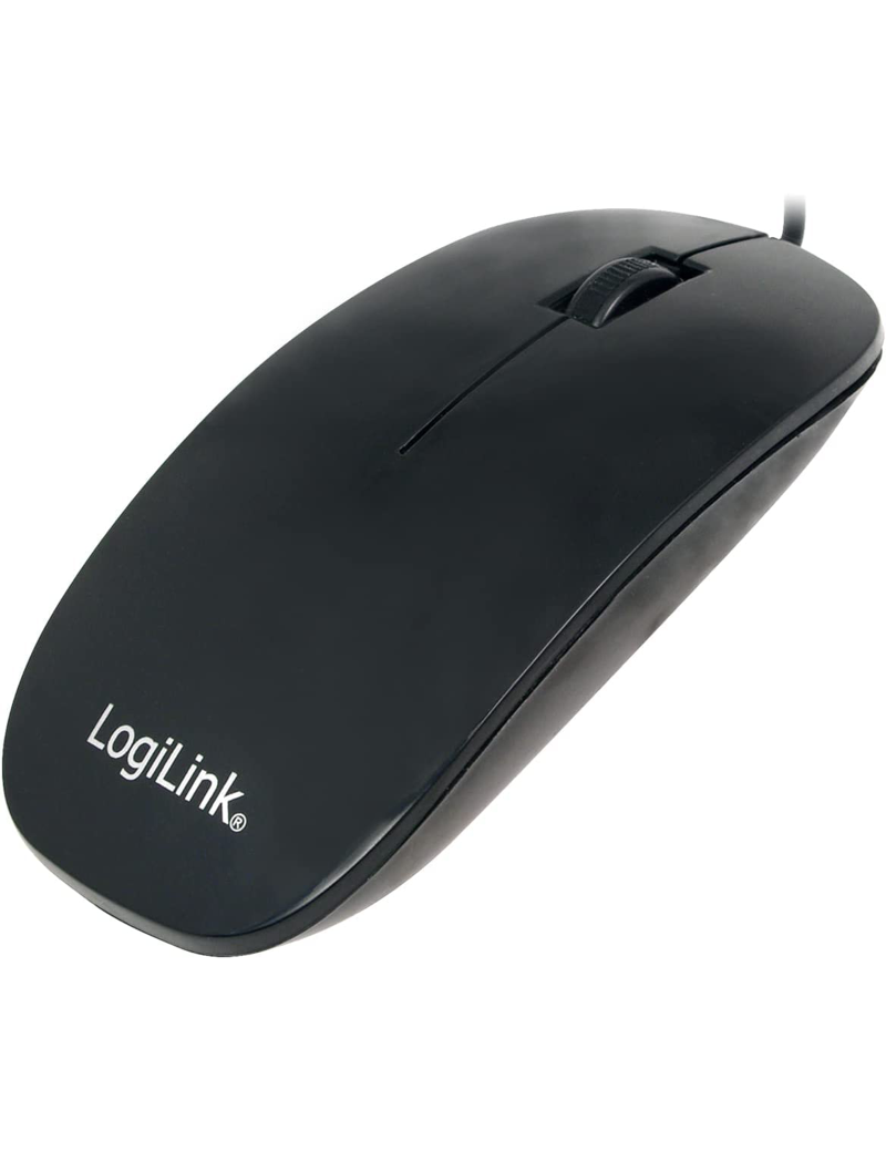 Mouse USB LogiLink 3 Pulsanti Nero 1,5 Metri ID0063