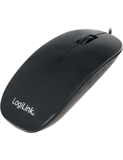 Mouse USB LogiLink 3 Pulsanti Nero 1,5 Metri ID0063