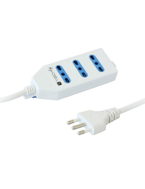 Techly IUPS-PCP-413 Ciabatta Elettrica Multipresa 3 Prese