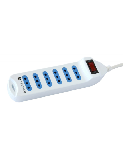 Techly IUPS-PCP-610 Ciabatta Elettrica Multipresa 6 Prese