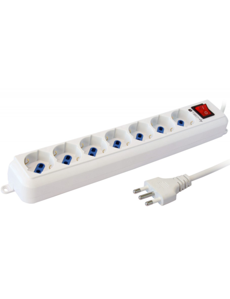 Techly IUPS-PCP-7L Ciabatta Elettrica Multipresa 7 Prese