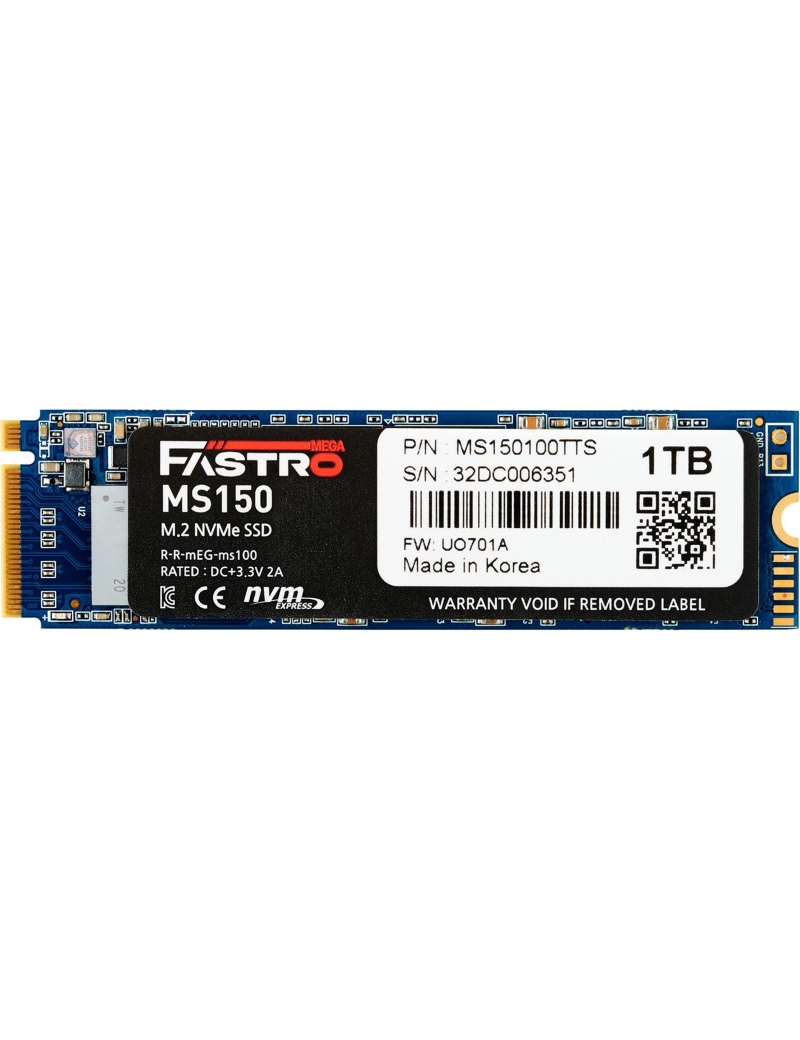 Mega Fastro MS150 SSD 1TB M.2 NVMe PCIe Gen 3.0