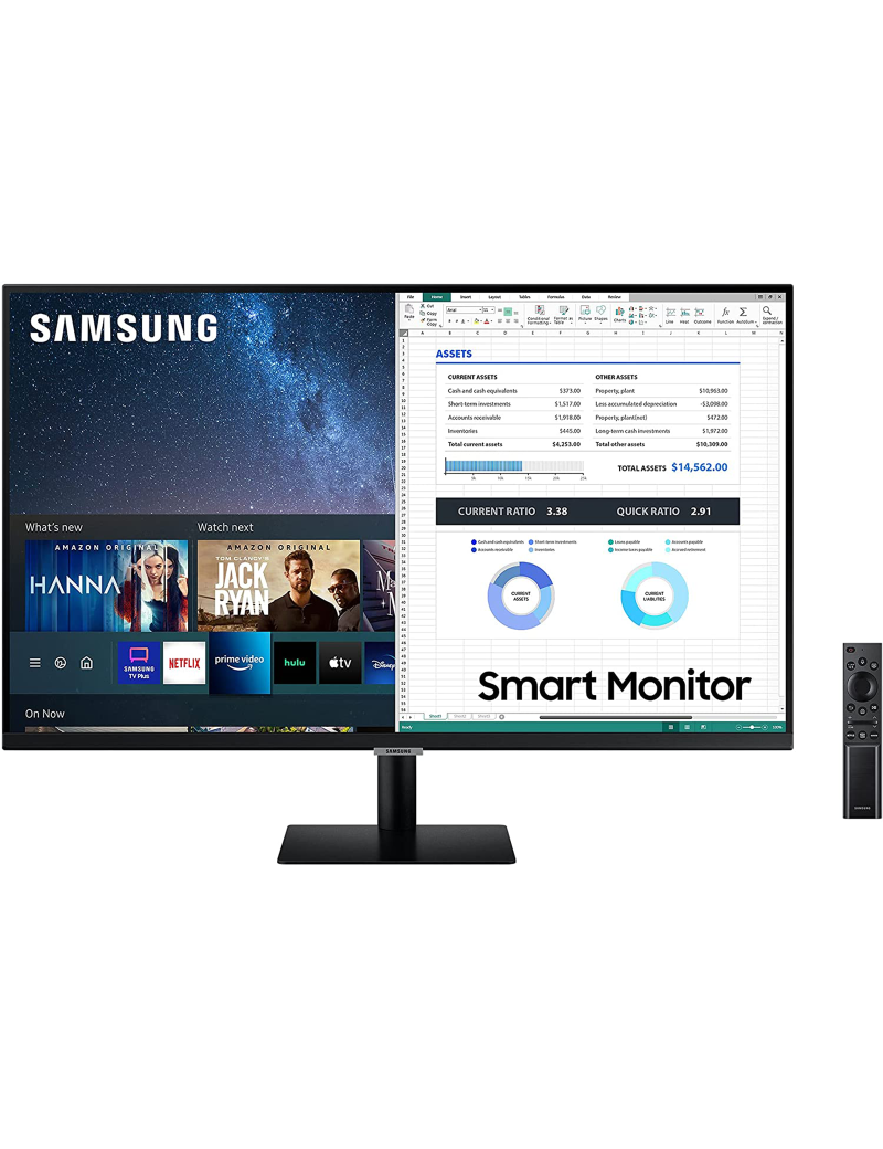 Monitor Smart 27" Samsung LS27AM502NRX LED VA Full HD Multimediale Speaker HDMI Telecomando (Netflix Prime Video)