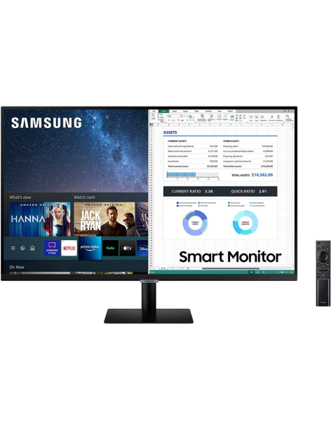 Monitor Smart 27" Samsung LS27AM502NRX LED VA Full HD Multimediale Speaker HDMI Telecomando (Netflix Prime Video)