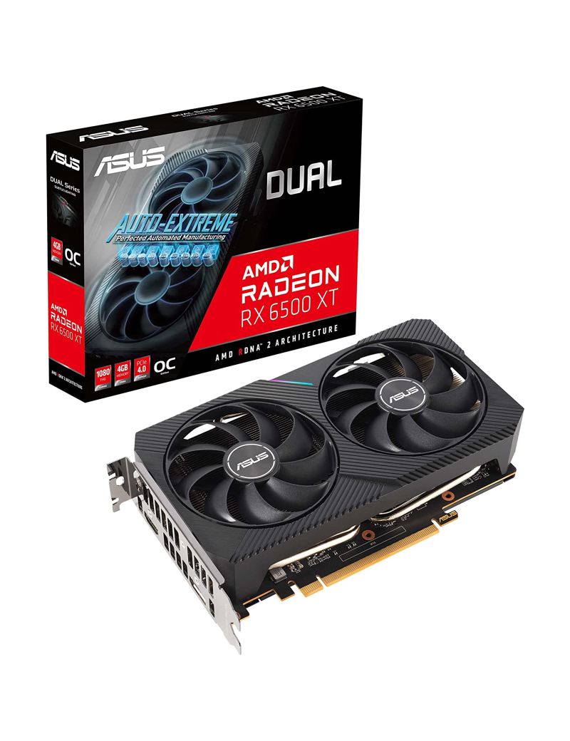 Scheda Video ASUS AMD Radeon RX 6500 XT 4GB GDDR6 Dual OC
