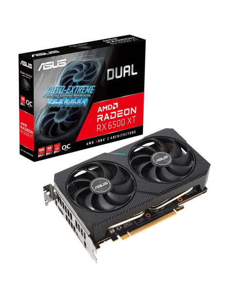 Scheda Video ASUS AMD Radeon RX 6500 XT 4GB GDDR6 Dual OC