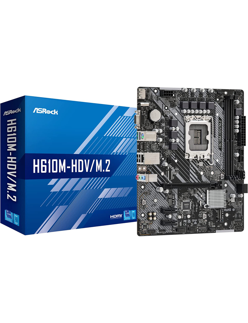 Scheda Madre ASRock H610M-HDV/M.2 Socket Intel LGA 1700