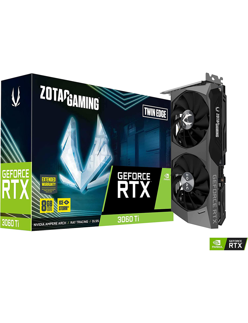 Scheda Video ZOTAC Nvidia GeForce RTX 3060 Ti 8GB GDDR6 Twin Edge (LHR)