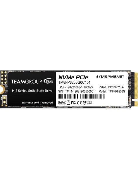 Team Group SSD 256GB MP33 M.2 NVMe PCIe Gen 3.0