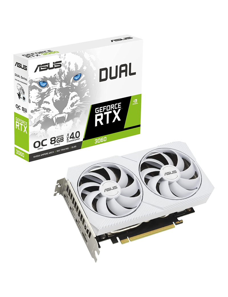Scheda Video ASUS Nvidia GeForce RTX 3060 8GB GDDR6 DUAL OC White Edition