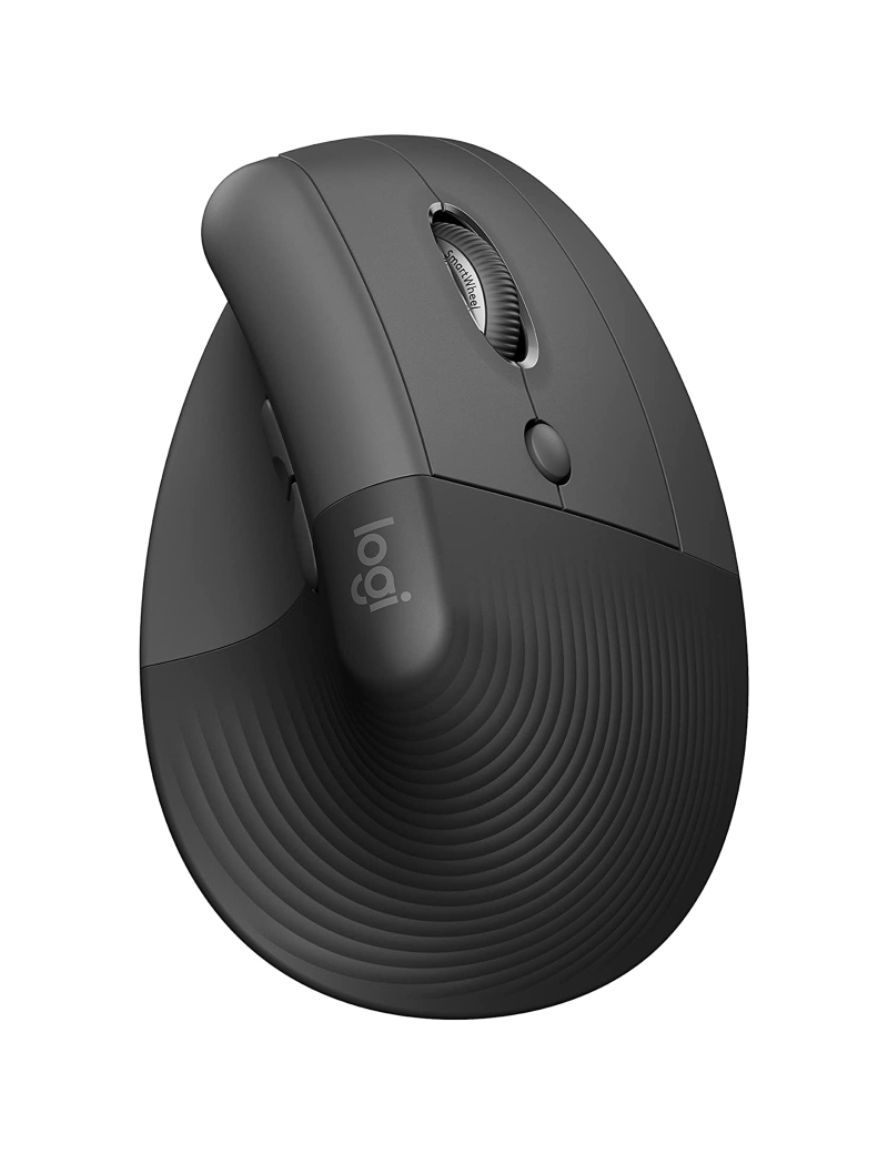 Mouse Wireless Logitech LIFT Nero Verticale Ergonomico