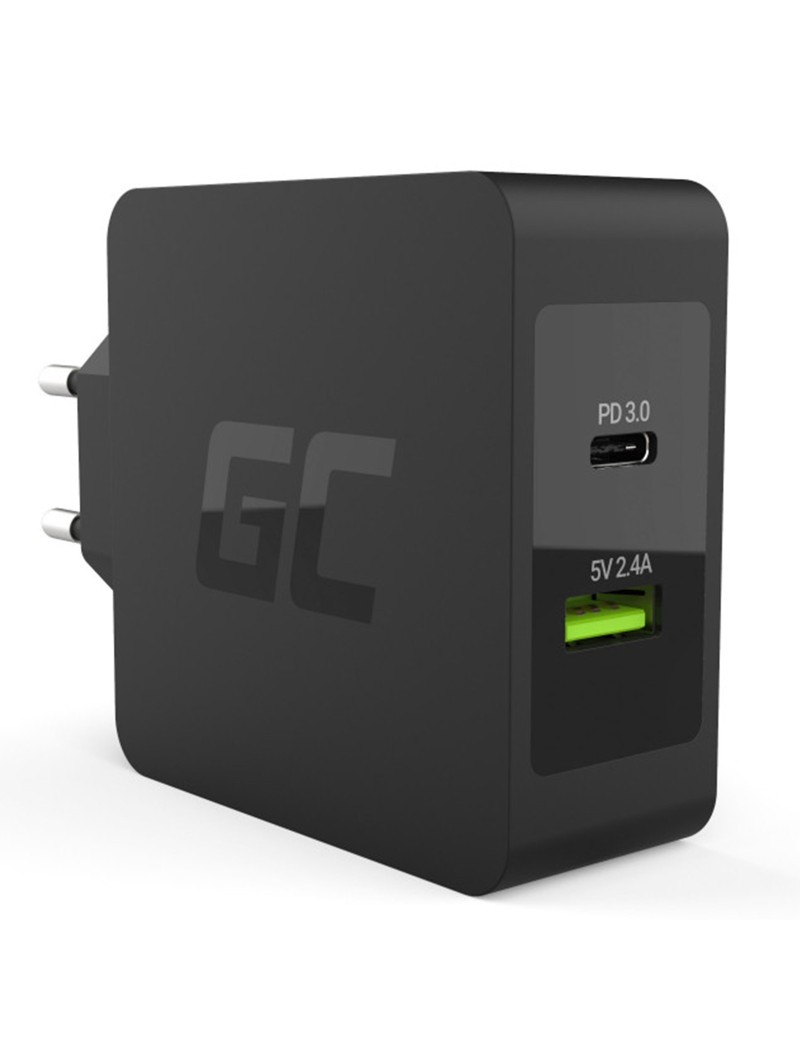 Alimentatore Universale USB Type C 45W PD Quick Charge 3.0 Greencell CHAR10