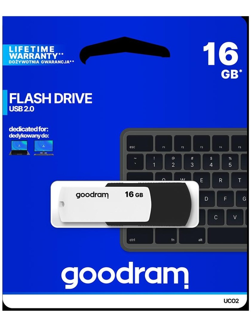 Pendrive GOODRAM Black-White 16GB USB 2.0 - retail blister