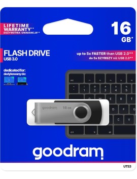 Pendrive GoodRAM 16GB UTS3 BLACK USB 3.0 - retail blister