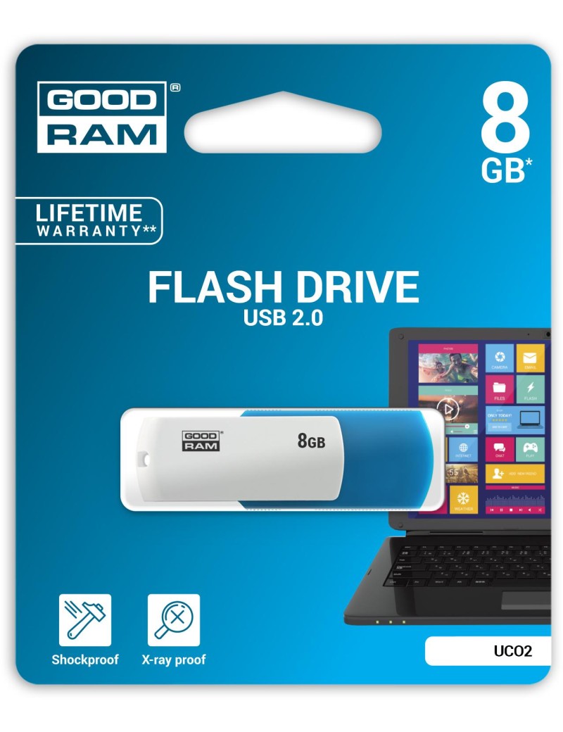 Pendrive GoodRAM 8GB UCO2 MIX USB 2.0 - retail blister