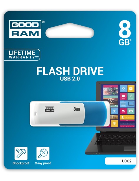 Pendrive GoodRAM 8GB UCO2 MIX USB 2.0 - retail blister