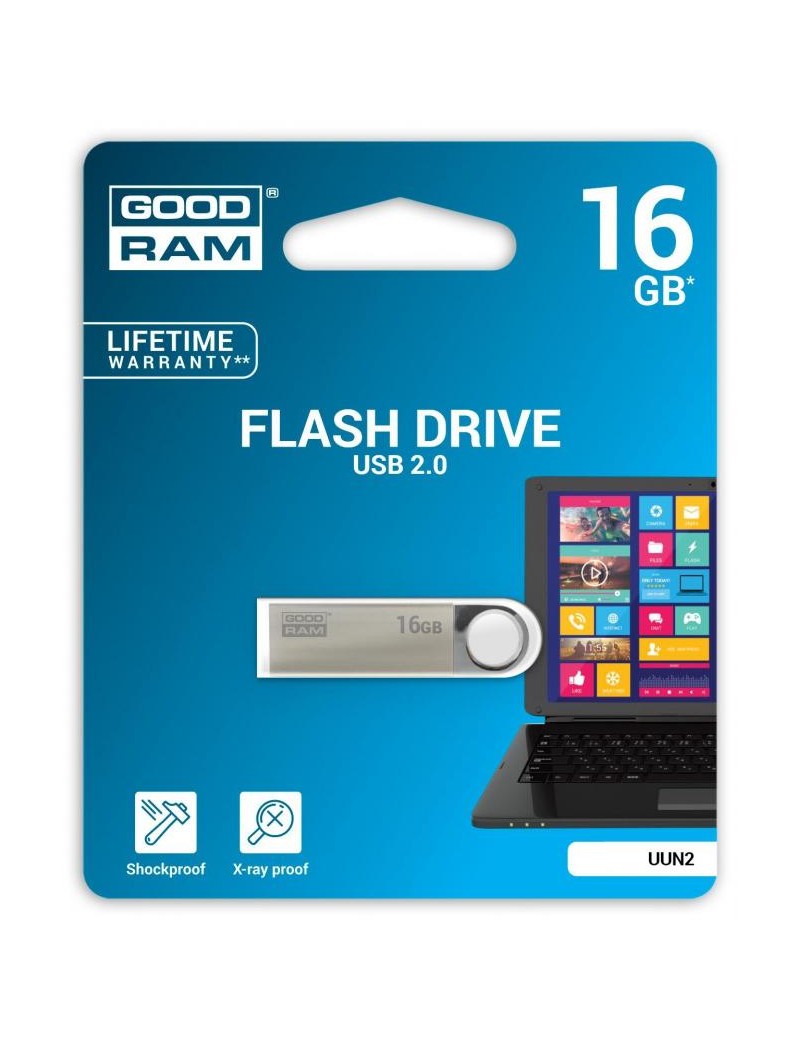 Pendrive GoodRAM 16GB UNN2 metal USB 2.0 - retail blister