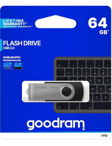 Chiavetta/Pendrive USB Goodram Twister 64GB nera USB 2.0