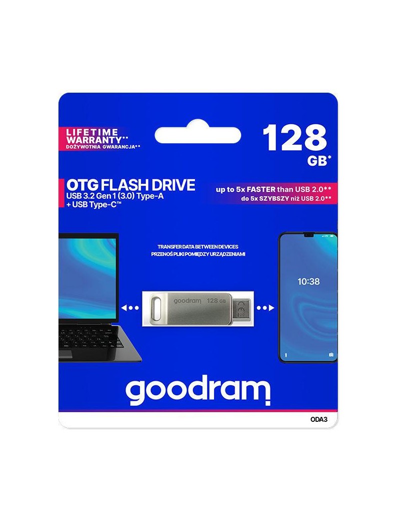 GoodRAM DUALDRIVE OTG 128GB USB 3.2 + type C