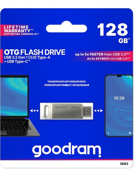 GoodRAM DUALDRIVE OTG 128GB USB 3.2 + type C