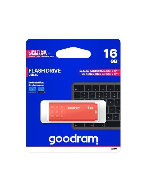 Pendrive GoodRAM 16GB UME3 orange USB 3.0 - retail blister