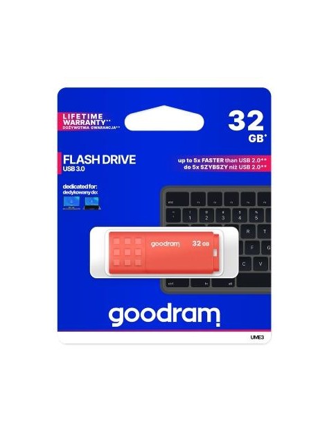 Pendrive GoodRAM 32GB UME3 orange USB 3.0 - retail blister