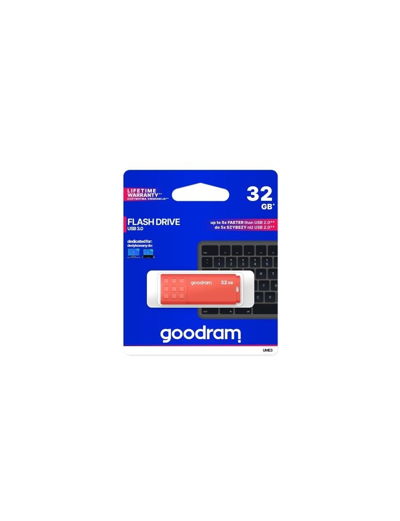 Pendrive GoodRAM 128GB UME3 orange USB 3.0 - retail blister