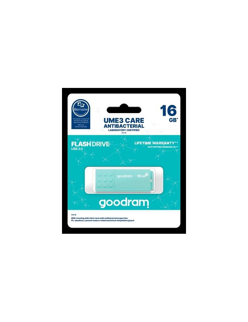 GOODRAM 16GB UME3 CARE - ANTIBATTERICA - USB 3.0
