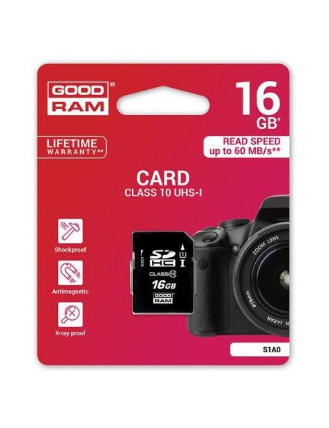 Scheda SD 16GB SDHC Goodram - blister retail