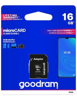 microSD 16GB CARD class 10 UHS I + adapter - retail blister