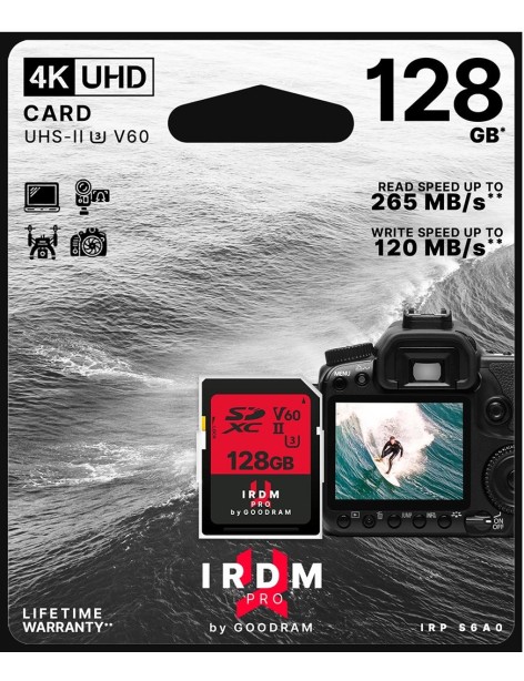Scheda SD 128GB UHS II V60 Goodram - blister retail