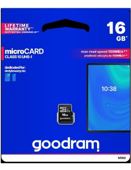 Micro SD card GoodRAM 16GB class 10 UHS I