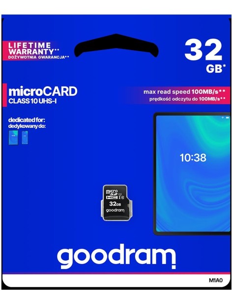 Micro SD card GoodRAM 32GB class 10 UHS I