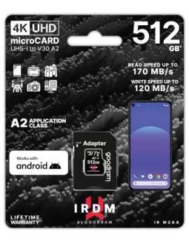 microSD IRDM by GOODRAM 512GB UHS I U3 A2 + adapter