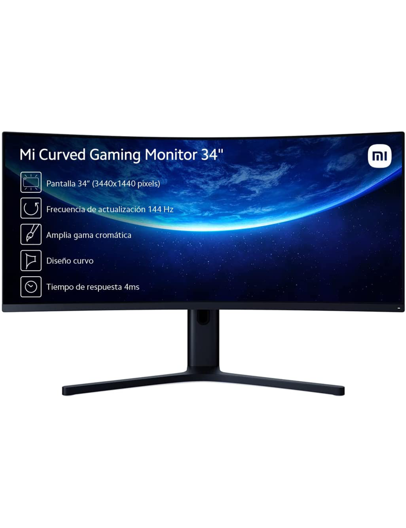 Monitor Curvo 34" Xiaomi Mi Curved Gaming QHD 3440 x 1440 AMD FreeSync 144 Hz