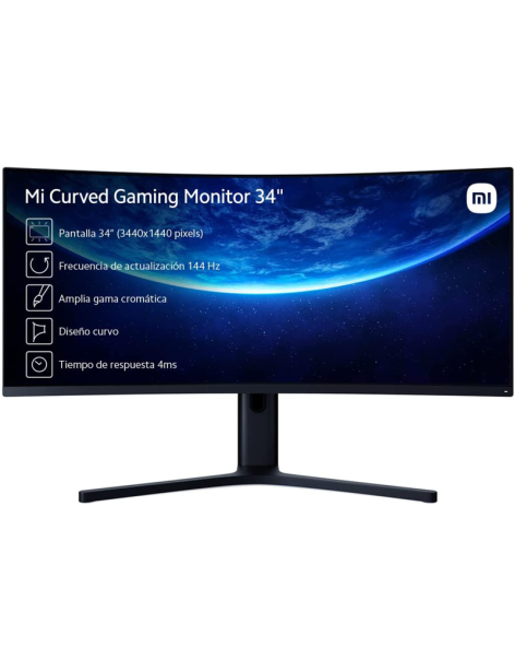 Monitor Curvo 34" Xiaomi Mi Curved Gaming QHD 3440 x 1440 AMD FreeSync 144 Hz