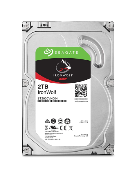 Seagate Iron Wolf NAS Hard Disk 2TB SATA III 3.5" ST2000VN004