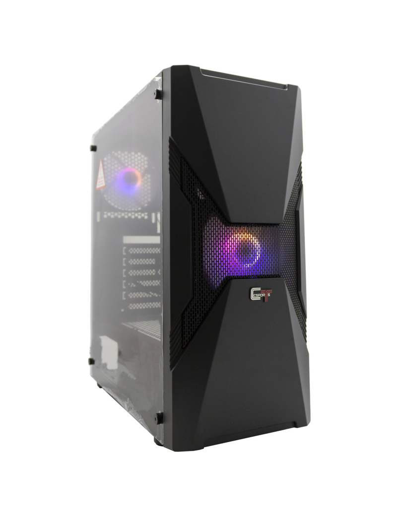 Case ATX Gaming Alantik WARMAC Nero 2 Ventole ARGB Rainbow