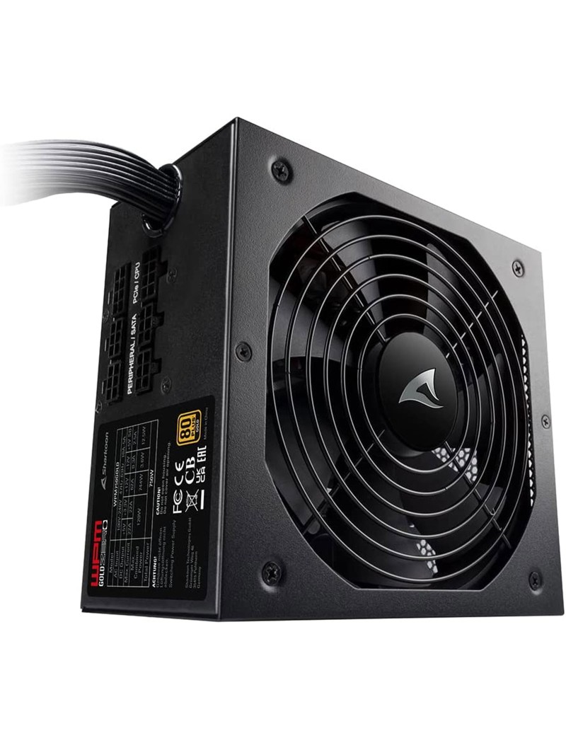 Sharkoon WPM Gold ZERO Alimentatore ATX 750W Semi Modulare 80 Plus Gold