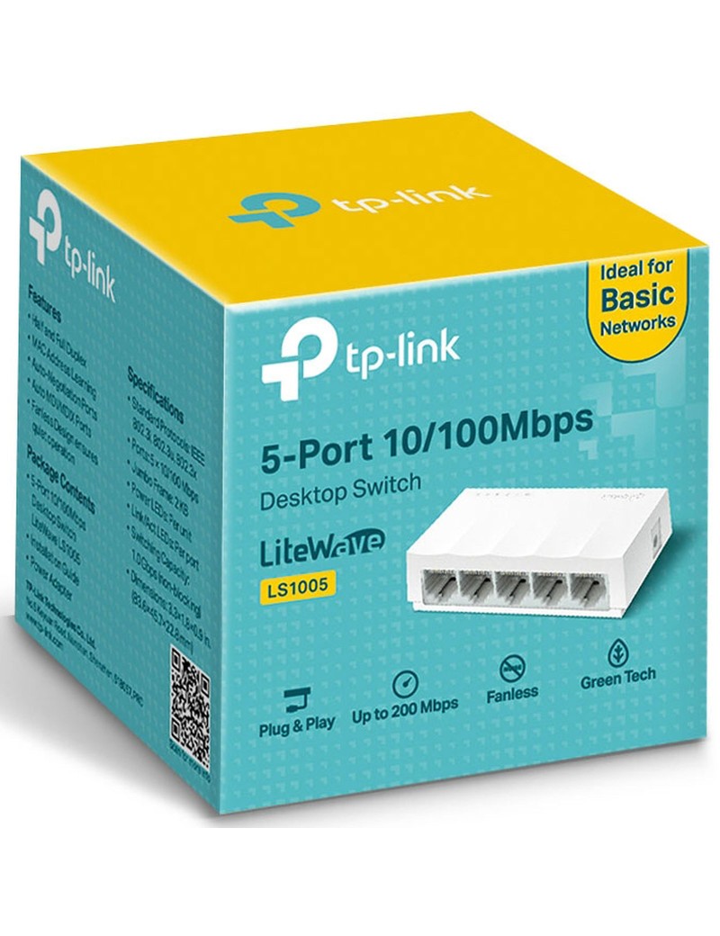 Switch Ethernet 5 Porte RJ45 10/100 Mbps TP-Link LS1005