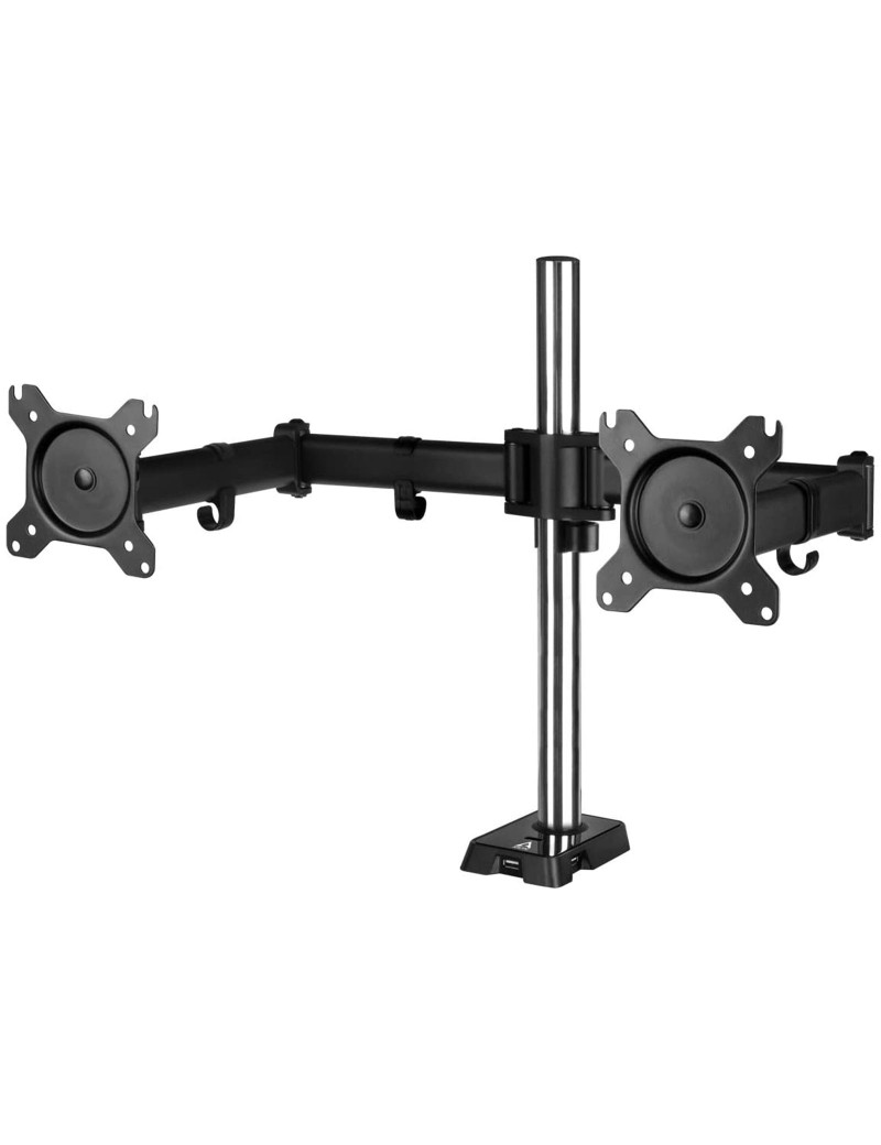 ARCTIC Z2 (Gen 3) Supporto Staffa Montaggio VESA Da Tavolo Per Doppio Monitor Fino a 29/34" + Hub USB 3.0